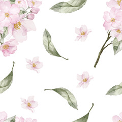 elegant cherry blossom seamless pattern