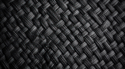 Wicker Carbon: A Macro View of Intricate Textures. Generative AI