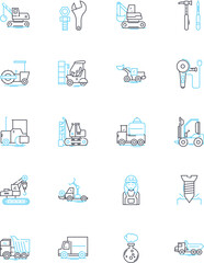 Surgical instruments linear icons set. Scalpel, Forceps, Scissors, Retractor, Hemostat, Needle, Clip line vector and concept signs. Clamp,Trocar,Dilator outline illustrations