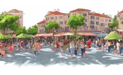 ヨーロッパの街角-Generative AI