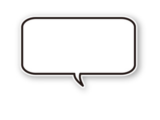 影のあるシンプルな吹き出し・四角