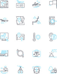 Social signals linear icons set. Shares, Likes, Comments, Retweets, Engagements, Impressions, Mentions line vector and concept signs. Followers,Subscribers,Upvotes outline illustrations