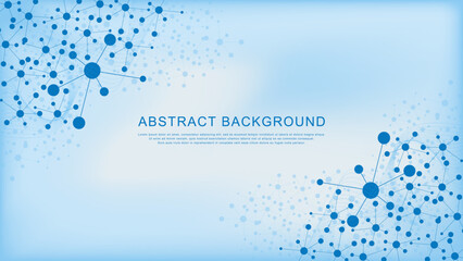 Abstract molecular structure for medical concept background.