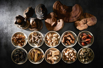 various types of medicinal herbs	