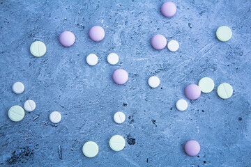 The medicine is on the table. The concept of medicine, treatment.