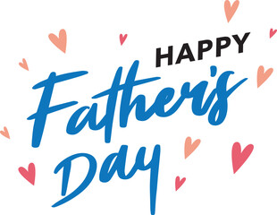 Happy Father's day calligraphy greeting card. Modern vector brush calligraphy. Happy Father's Day typography design, hand drawn lettering. Brush pen holiday lettering isolated on white background.