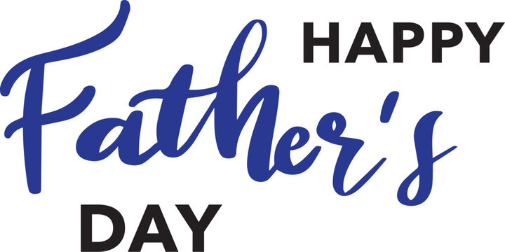 Happy Father's day calligraphy greeting card. Modern vector brush calligraphy. Happy Father's Day typography design, hand drawn lettering. Brush pen holiday lettering isolated on white background.
