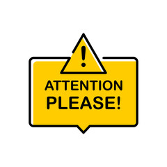 Obraz premium Attention please design template illustration