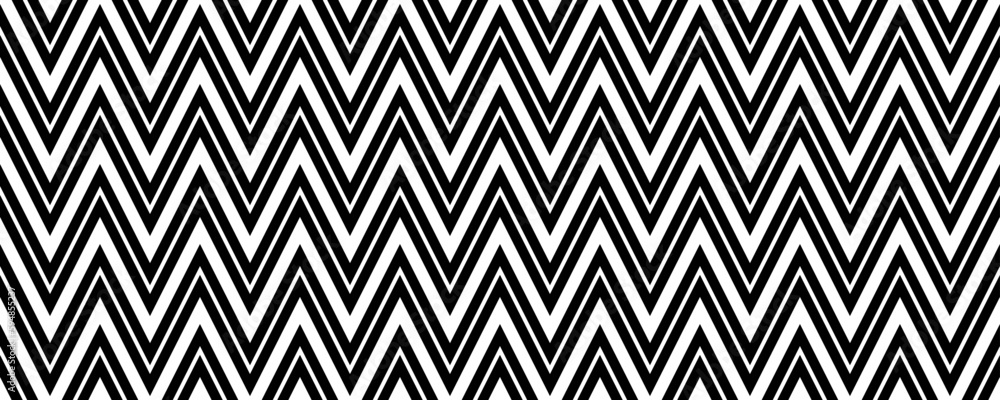 Poster Chevron seamless pattern. Herringbone background. Repeating zig zag texture with diagonal lines. Vector illustration