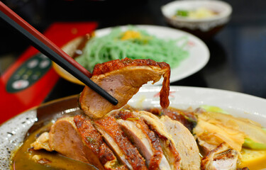Roast duck in a delicious dish..