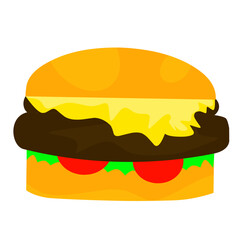 hamburger isolated on white