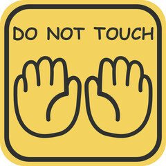 Obraz premium DO NOT TOUCHマーク 手のひらのイラスト素材