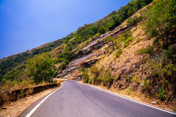 Charmadi Ghat, Mudigere, Karnataka india- 11th april 2023 : Charmadi ghat, one of the western ghat...