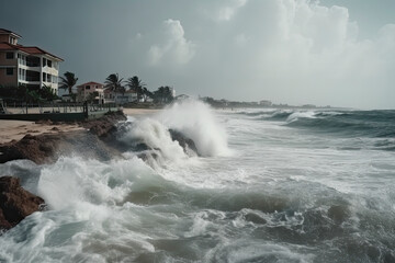 Ein Hurricane über dem Meer