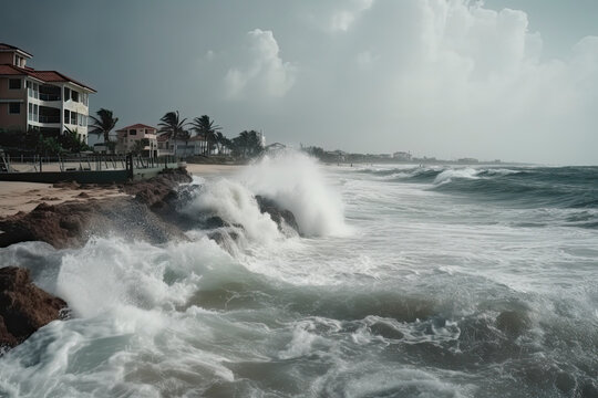 Ein Hurricane &uuml;ber dem Meer