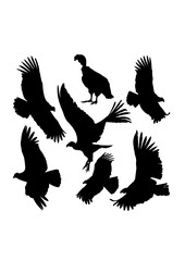 Condor bird animal silhouettes