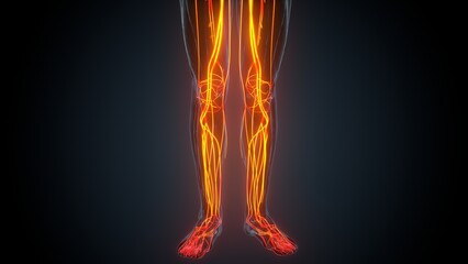 Obraz premium 3d Illustration of an isolated human nervous system 