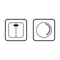 Light Dimmer Ligne  Icon Vector Symbol Illustration Isolated on White Background