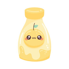 Orange kawaii drink bottle