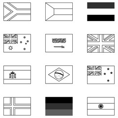 set of flags