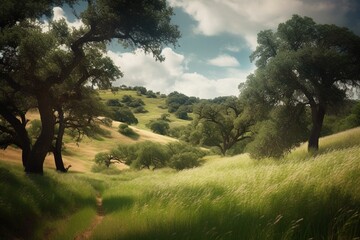 Fototapeta na wymiar Northern California Landscape. Generative AI