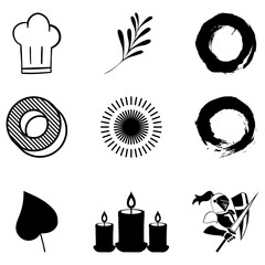 set of icons for decoration
