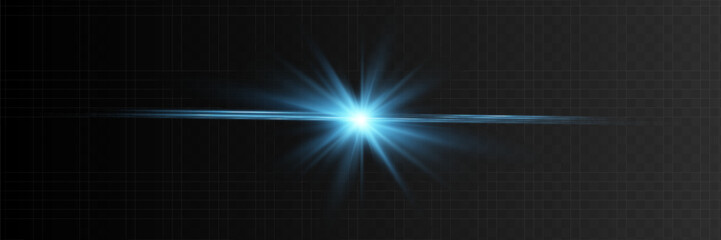 Lens flare vector illustration. Glowing spark light effect isolated