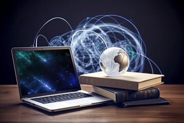 IT Communication - e-learning - internet network as knowledge base