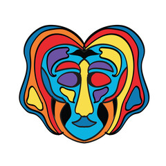 Contemporary Geometrical Shape Colorful Ornament 