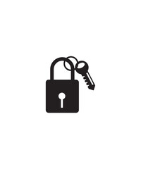 lock with key icon, vector best flat icon.