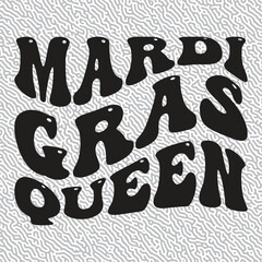 Mardi Gras Queen Groovy T-shirt Graphic