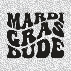 Mardi Gras Dude Groovy T-shirt Graphic