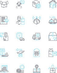 Social advertising linear icons set. Awareness, Engagement, Conversion, Reach, Targeting, Influence, Amplification line vector and concept signs. Impressions,Clicks,Retargeting outline Generative AI