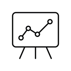 Line chart vector icon