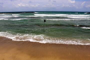 Coast of the Mediterranean Sea in northern Israel.