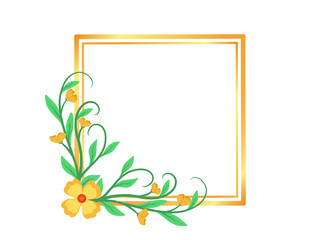 Floral Background with Frame Illustration