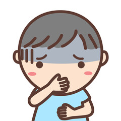 Obraz premium 「吐き気がする」絵カード（生活場面）【療育・発達障害・自閉症】