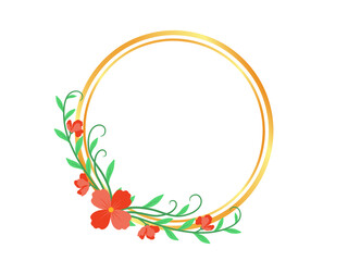 Flower Background with Frame Illustration