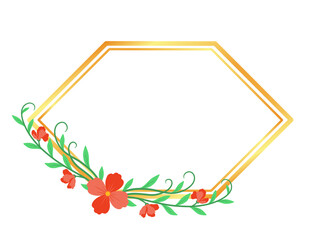 Frame Background with Floral Illustration
