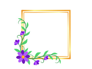 Floral Background with Frame Illustration