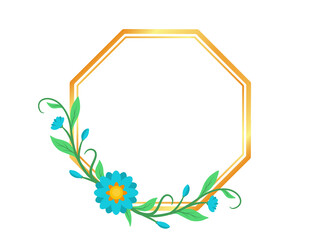 Frame Background with Floral Illustration
