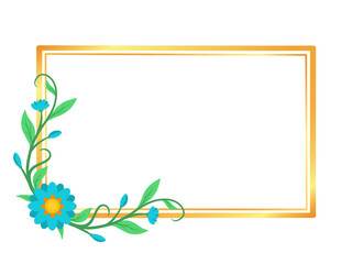 Flower Background with Frame Illustration