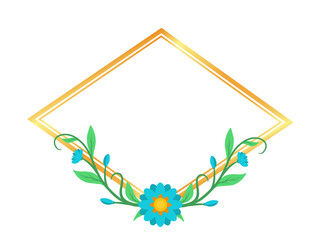 Floral Background with Frame Illustration