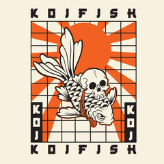 Free Vector | Flat design koi fish logo design	
