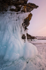 Icicles on Lake Baikal