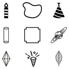 set of christmas icons
