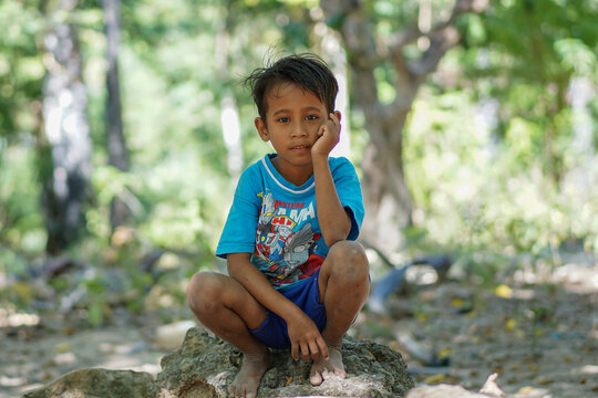 portrait of a child on Sawu Island, East Nusa Tenggara, Indonesia