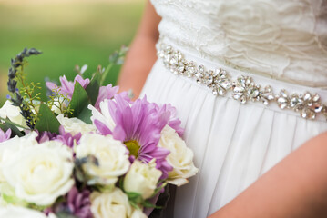 Obraz na płótnie Canvas Close Up of Wedding Bouquet