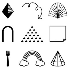 illustration of a set of icons