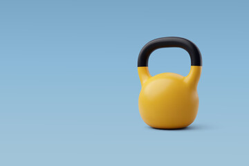 Naklejka na ściany i meble 3d Vector Kettlebell, Workout gym tools, Sport equipment, Gym time concept.